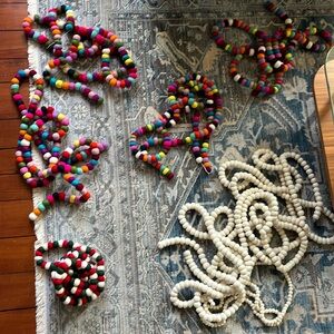 Multiple felt ball garland